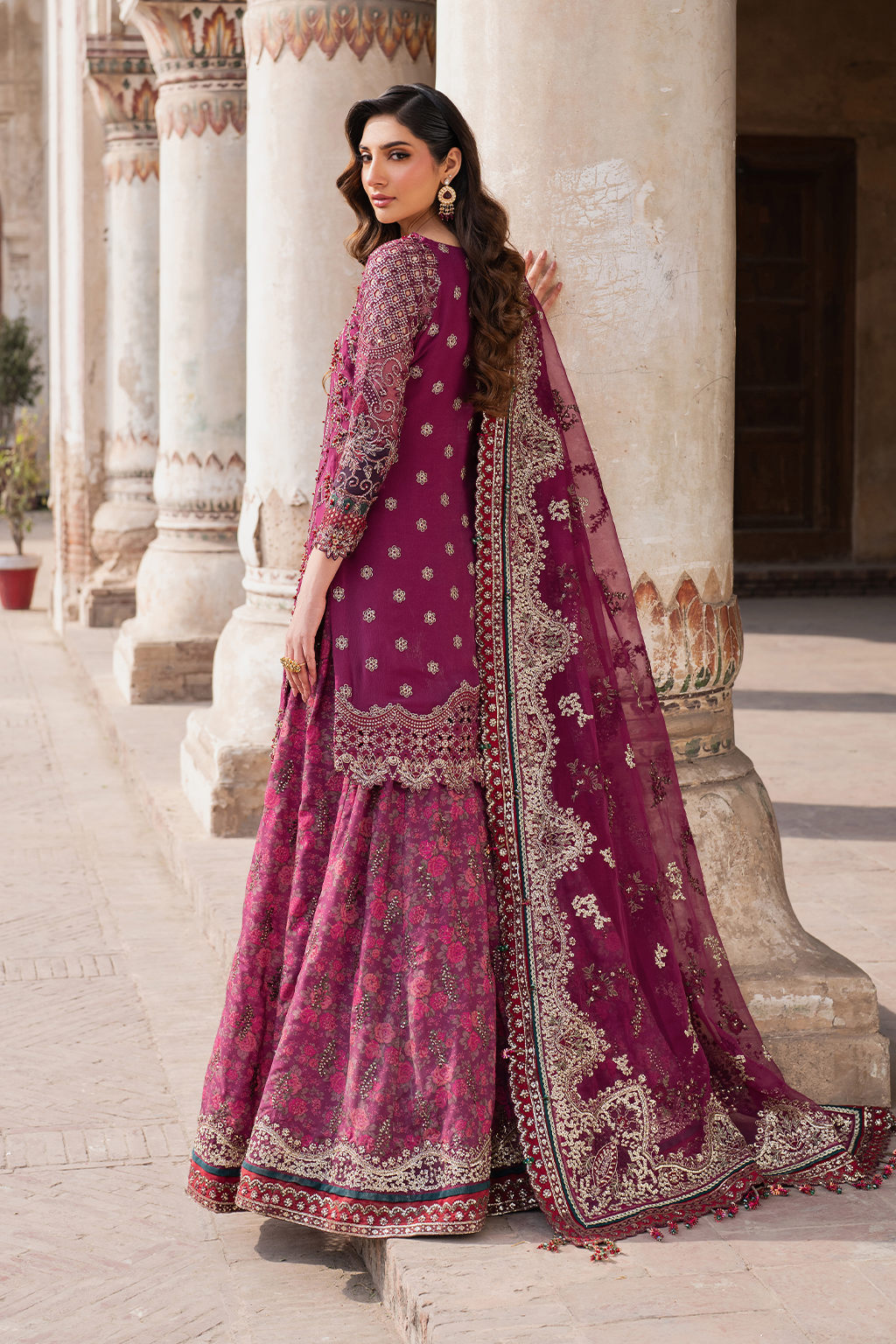Embroidered Chiffon dress - Iznik