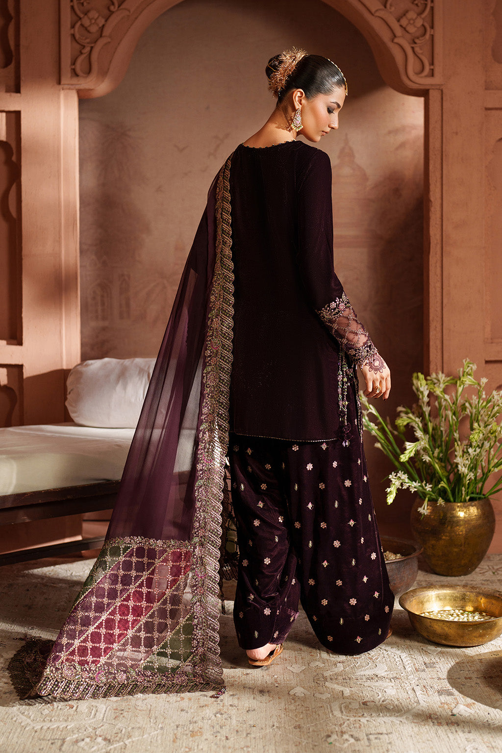IV-61 Embroidered Velvet