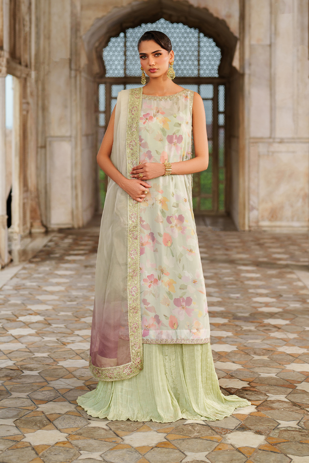 UE-549  Printed Chiffon - Iznik