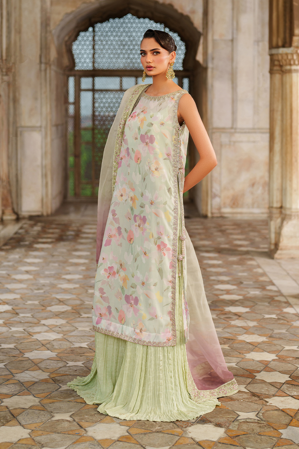 UE-549  Printed Chiffon - Iznik