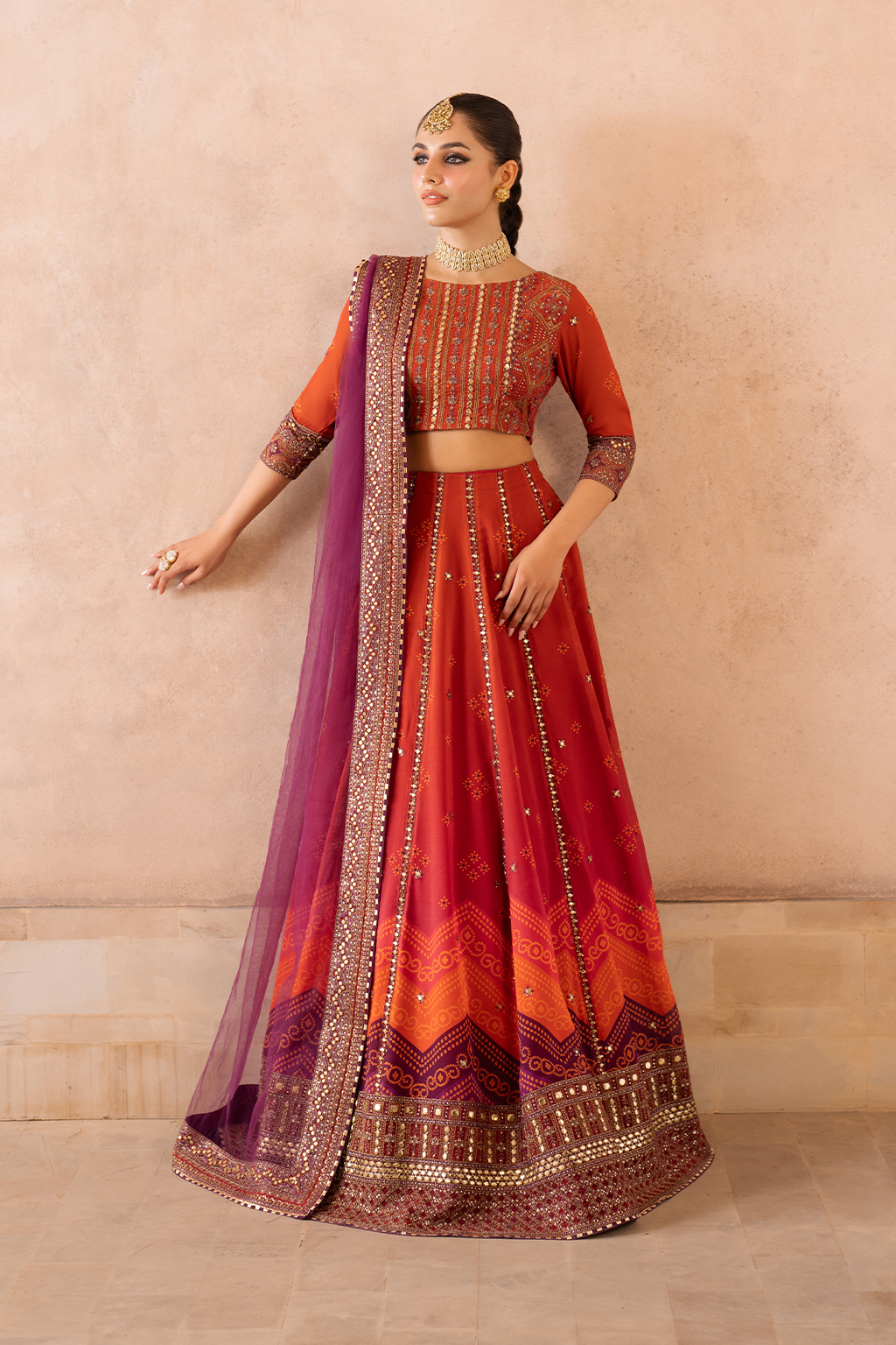 Embroidered Chiffon - Iznik
