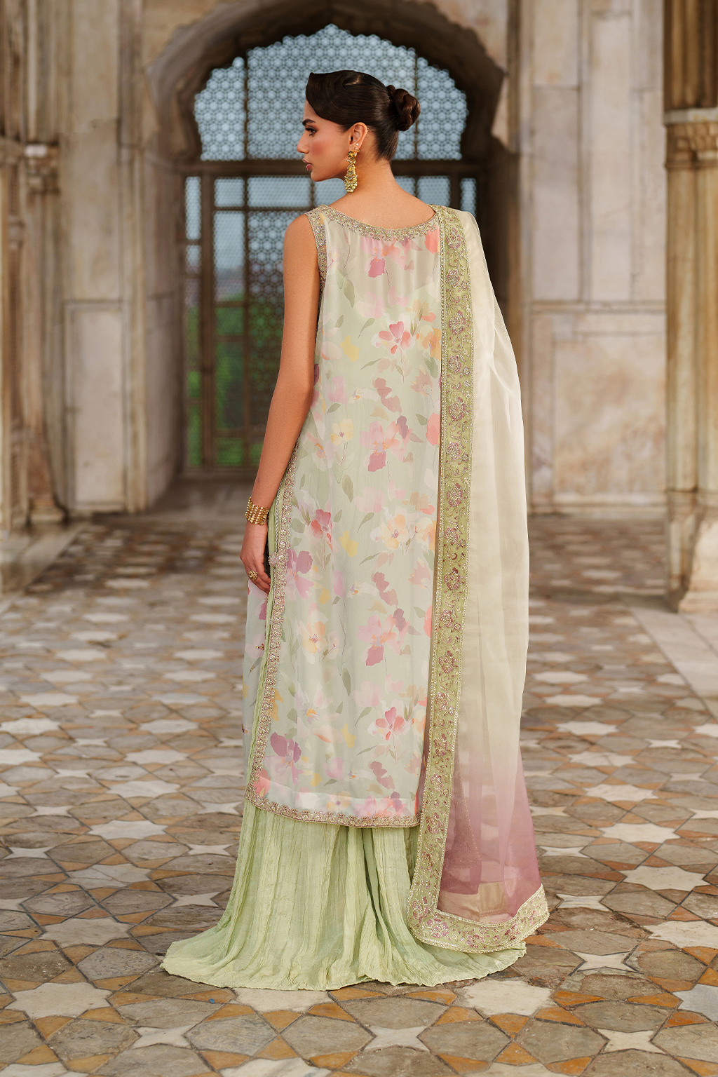 UE-549  Printed Chiffon - Iznik