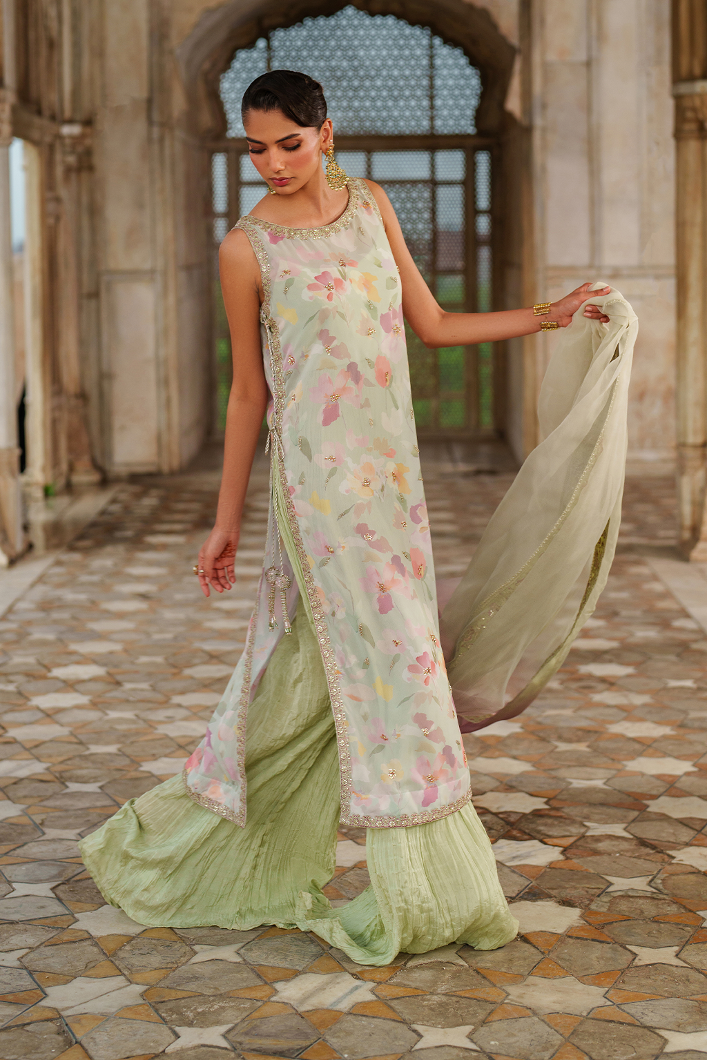 UE-549  Printed Chiffon - Iznik