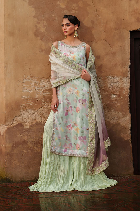 UE-549  Printed Chiffon - Iznik