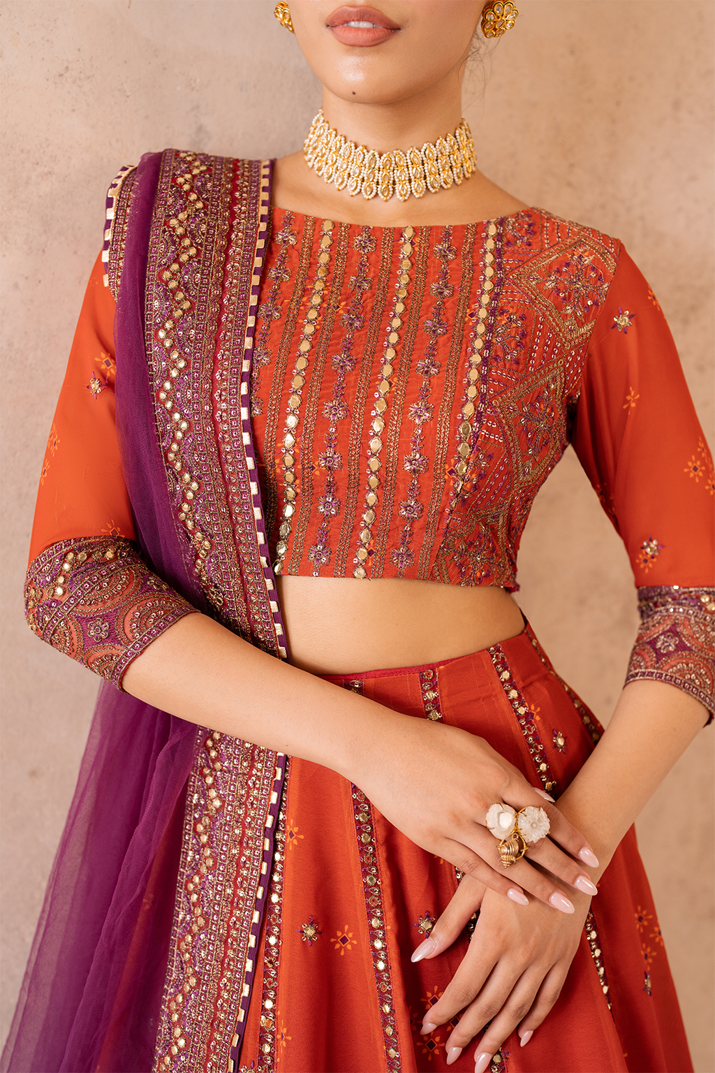 Embroidered Chiffon - Iznik