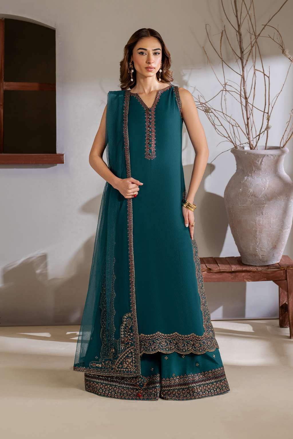 CC-51 Embroidered Chiffon - Iznik Main image