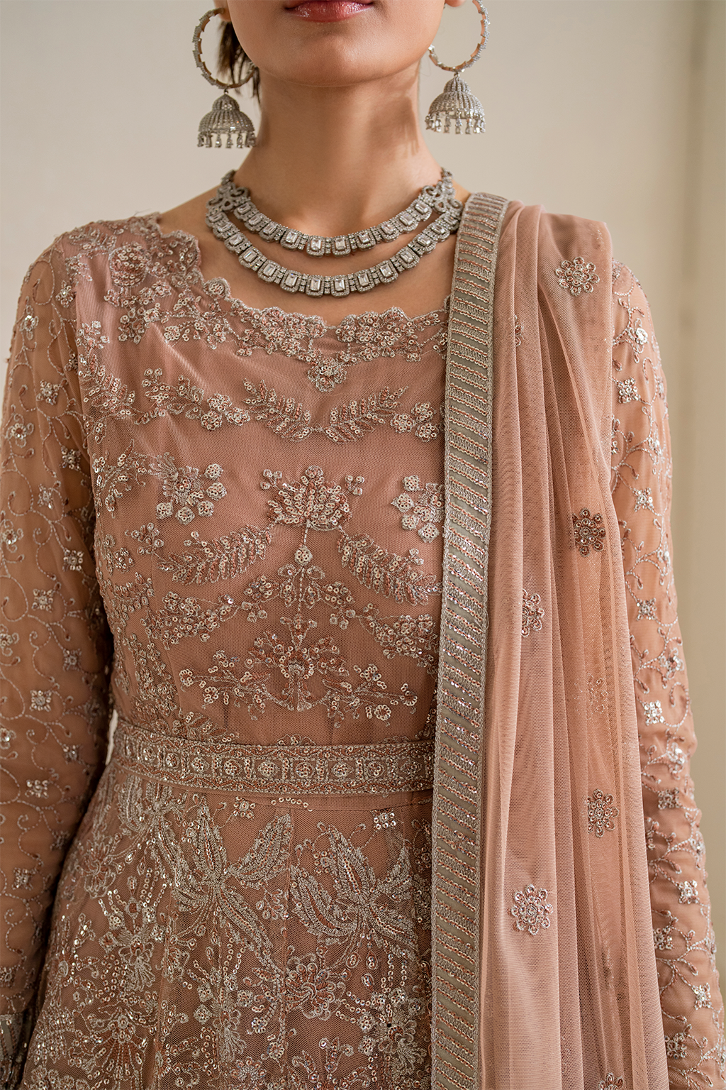 CC-43 Embroidered Net (FROCK WITH PANTS) Secondary image