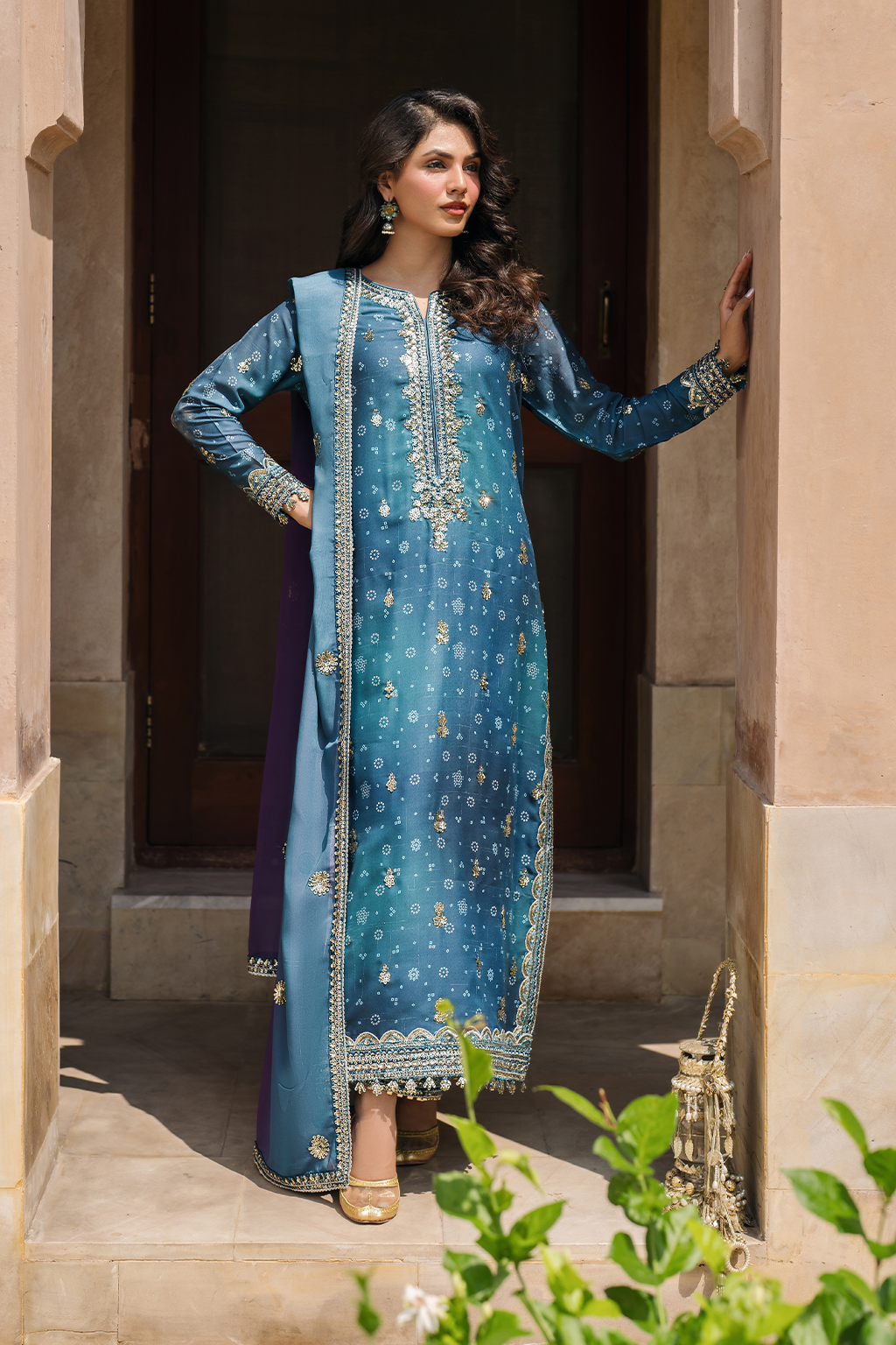 Embroidered Chiffon - Iznik