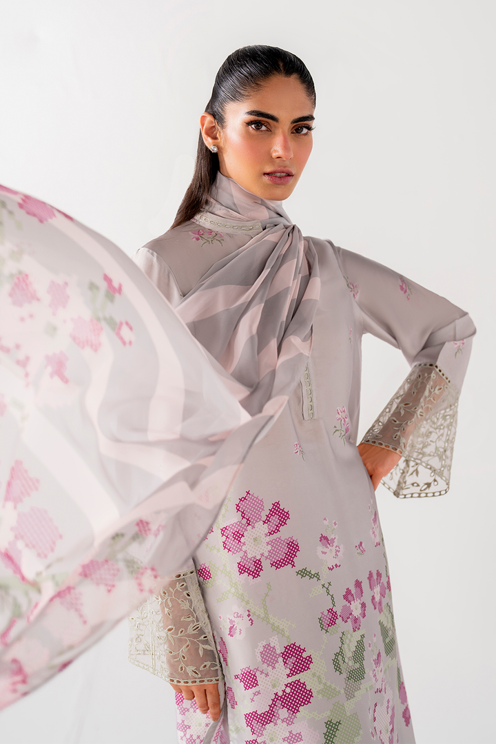 IP-244 Printed charmeuse - Iznik