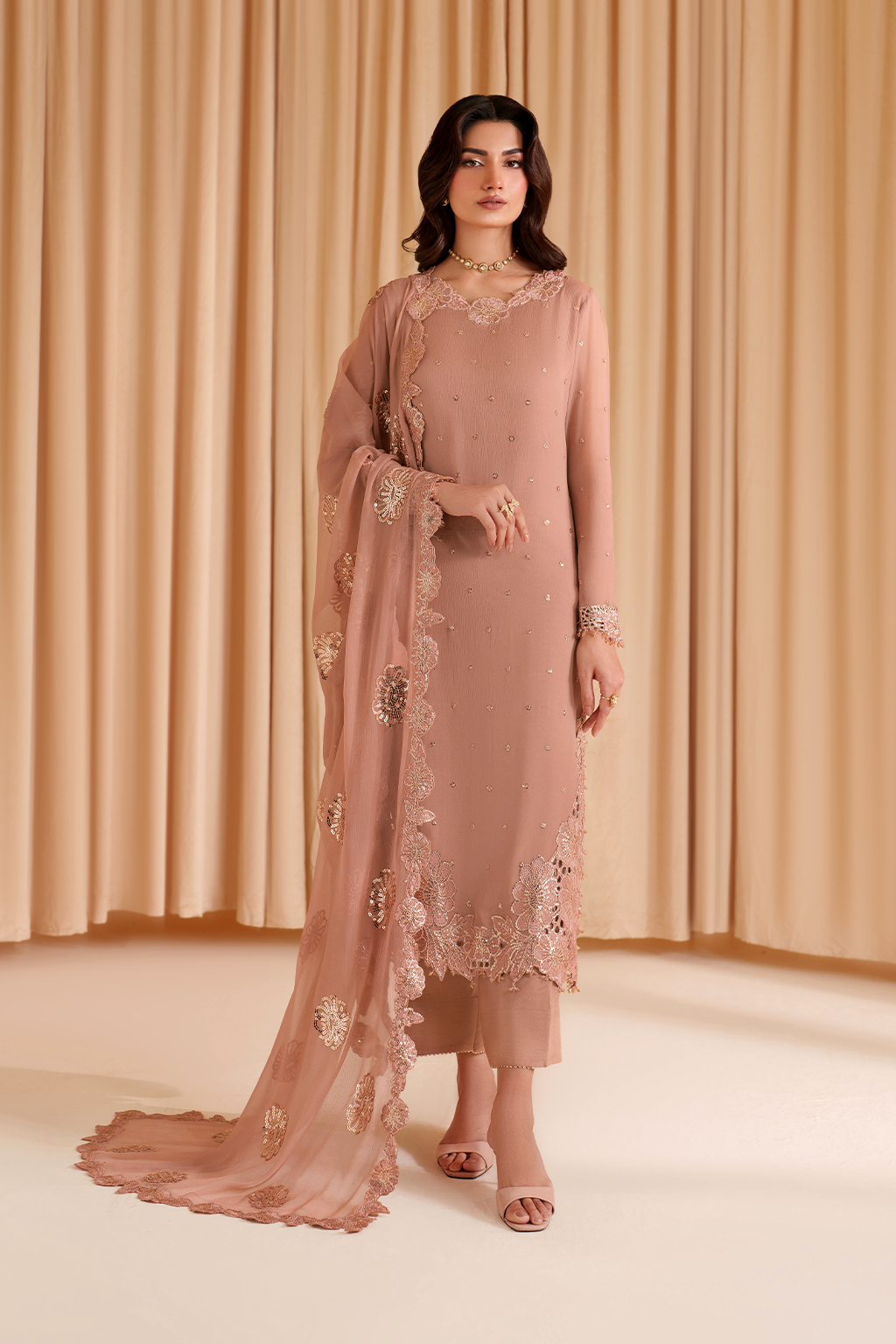 CC-74 Embroidered Chiffon