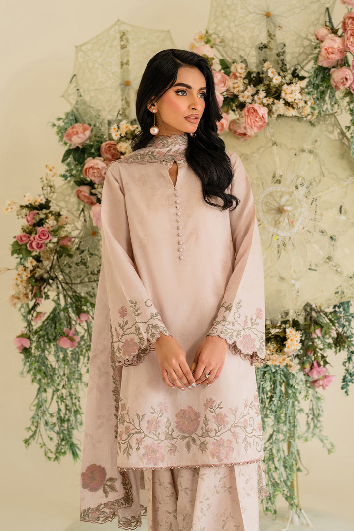 UE-424 Embroidered Textured Lawn - Iznik