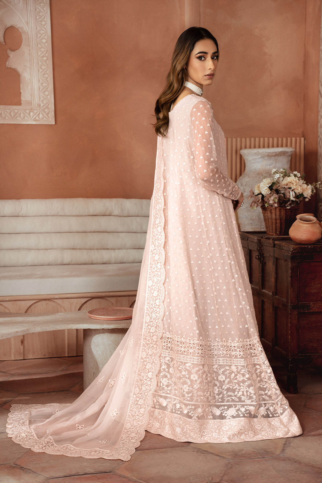 IP-215 Embroidered Chiffon - Iznik