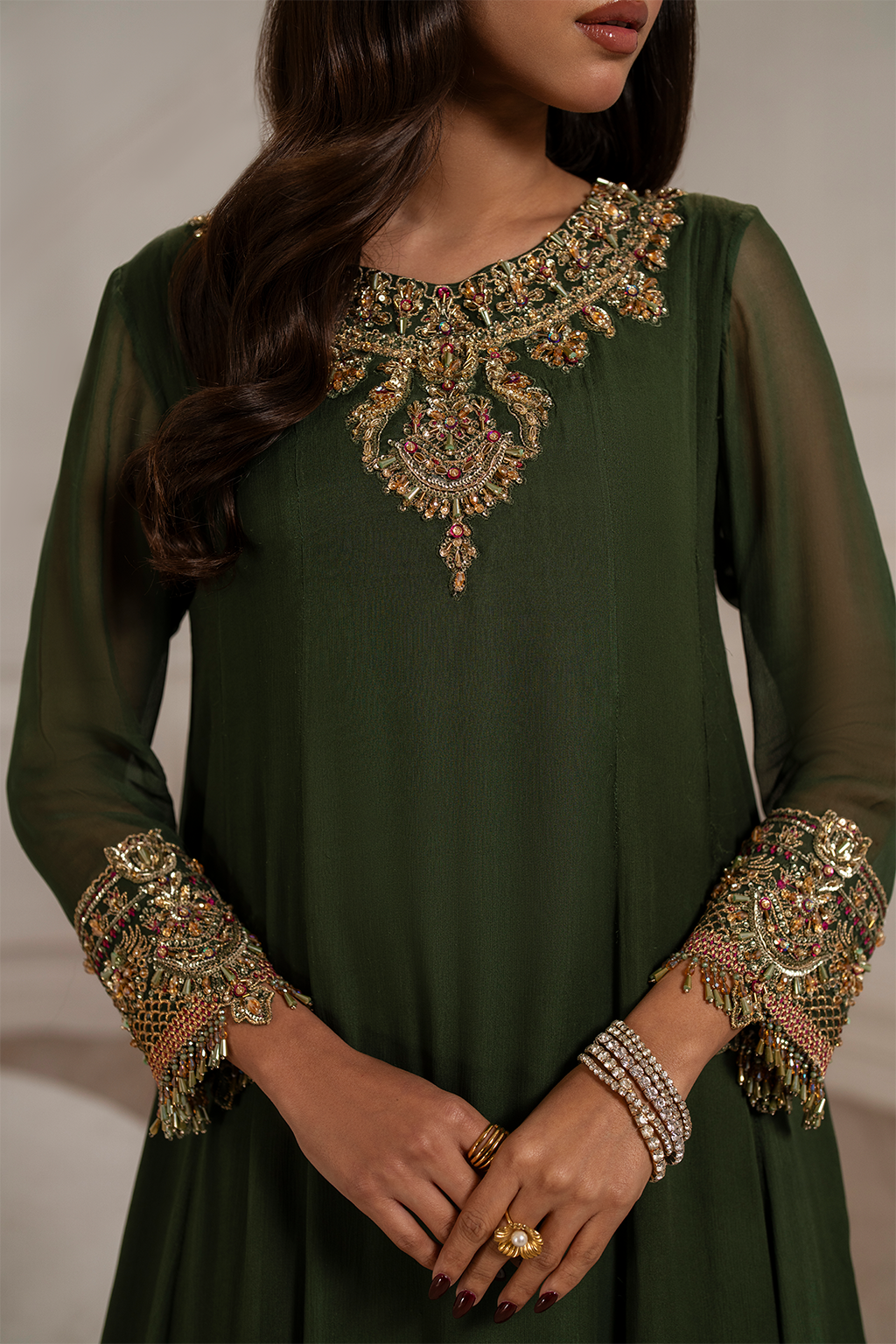UE-416 Embroidered Chiffon Secondary image