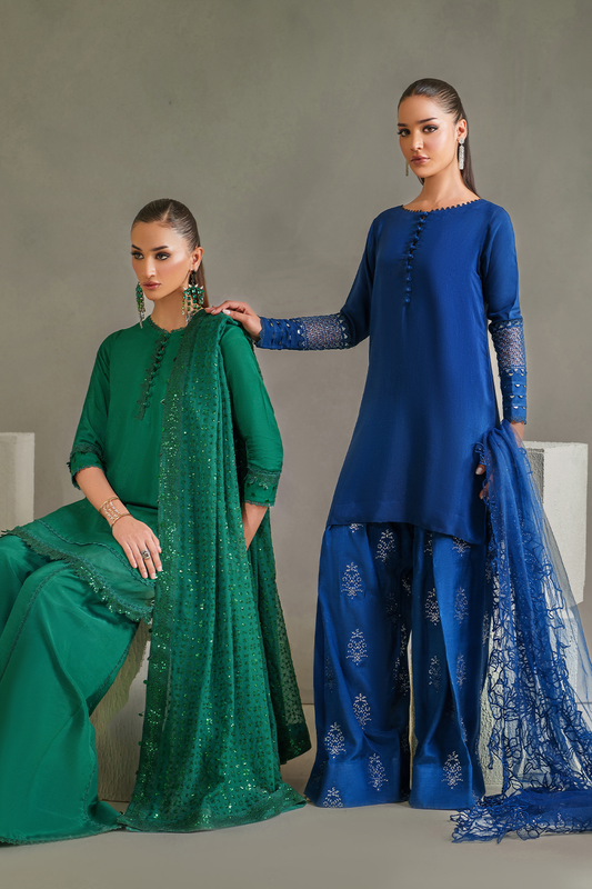 IP-337 Embroidered Rawsilk - Iznik