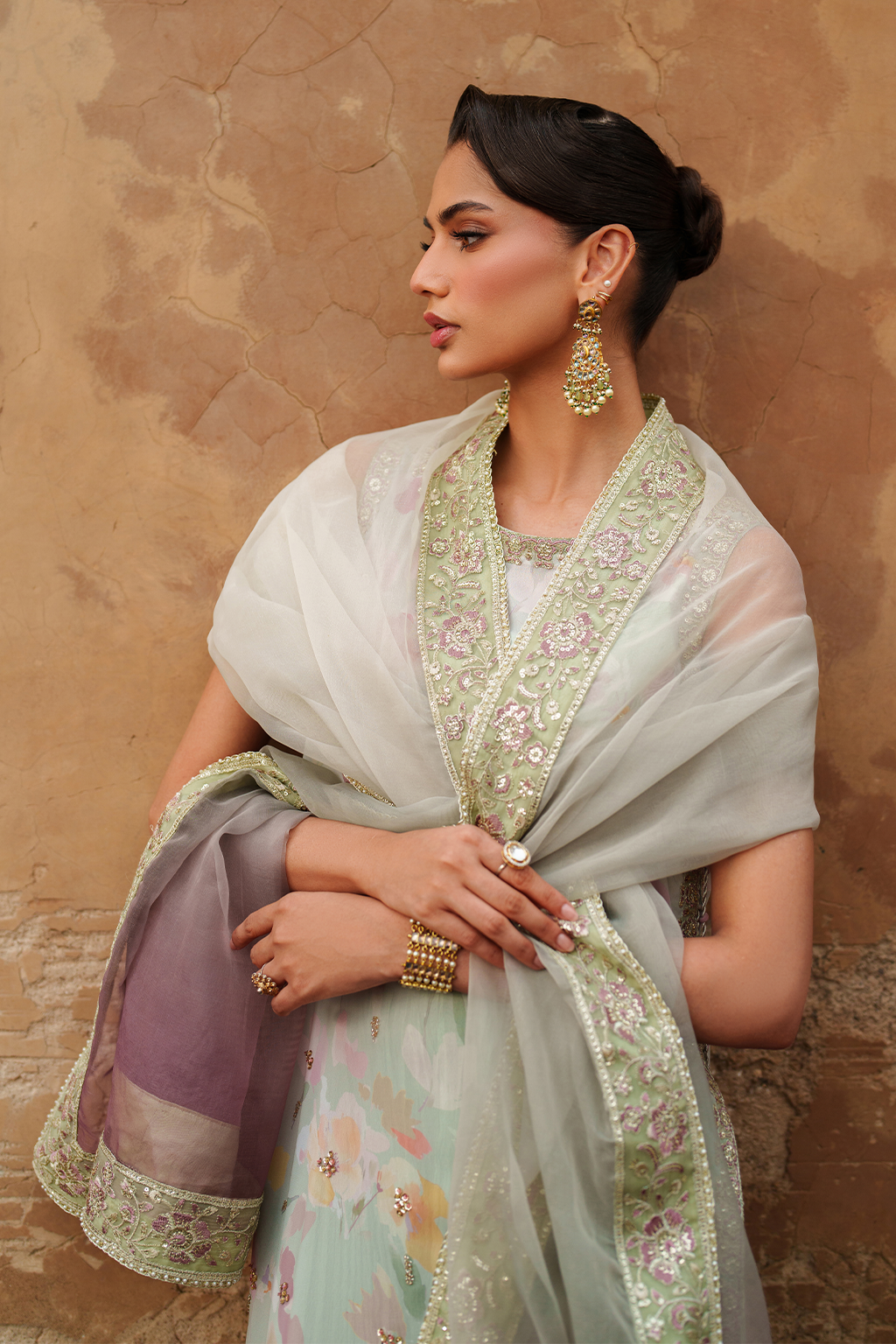 UE-549  Printed Chiffon - Iznik