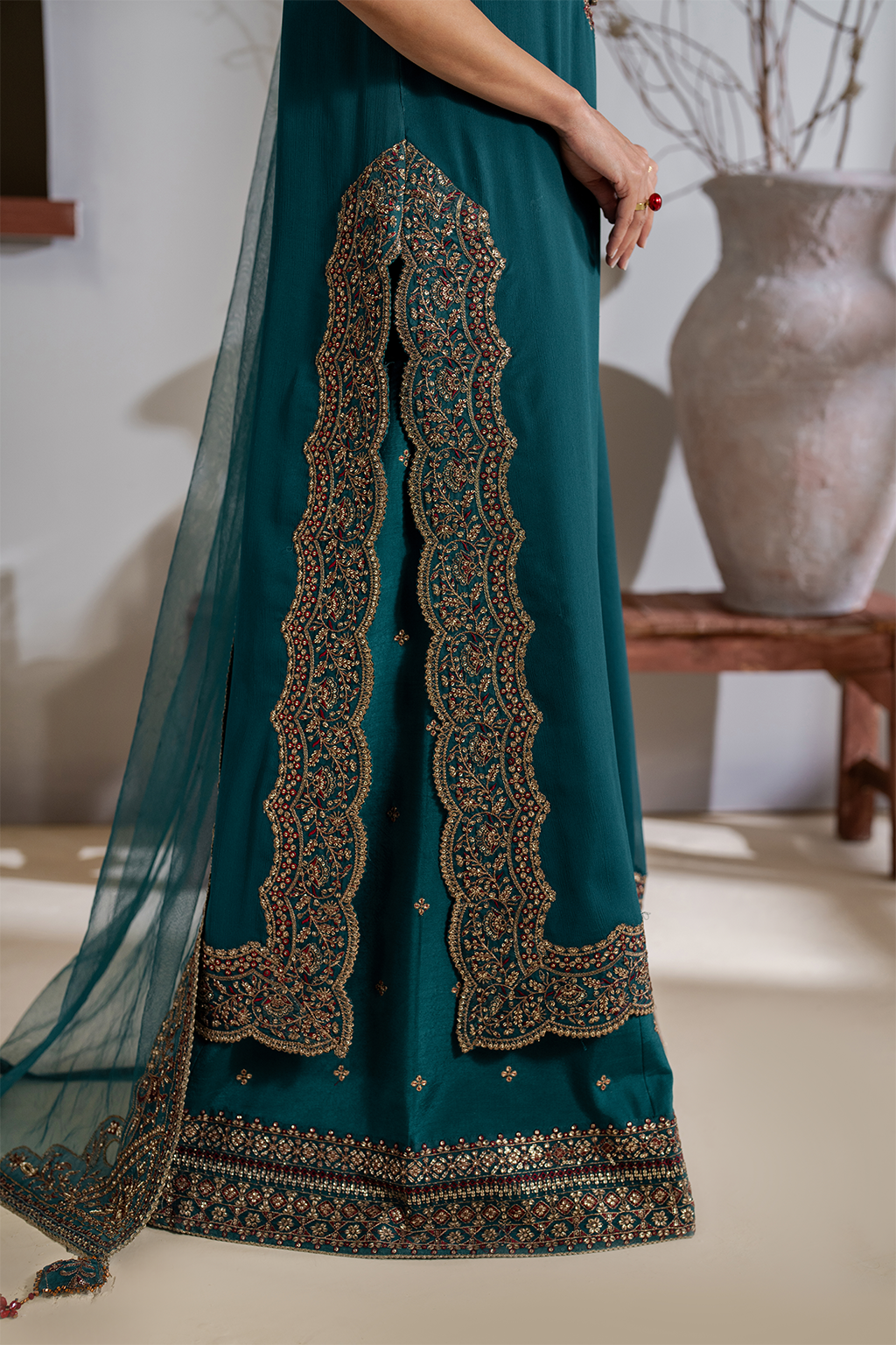 CC-51 Embroidered Chiffon - Iznik