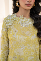 Embroidered Lawn dress - Iznik