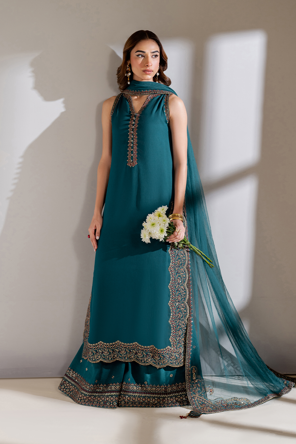 CC-51 Embroidered Chiffon - Iznik