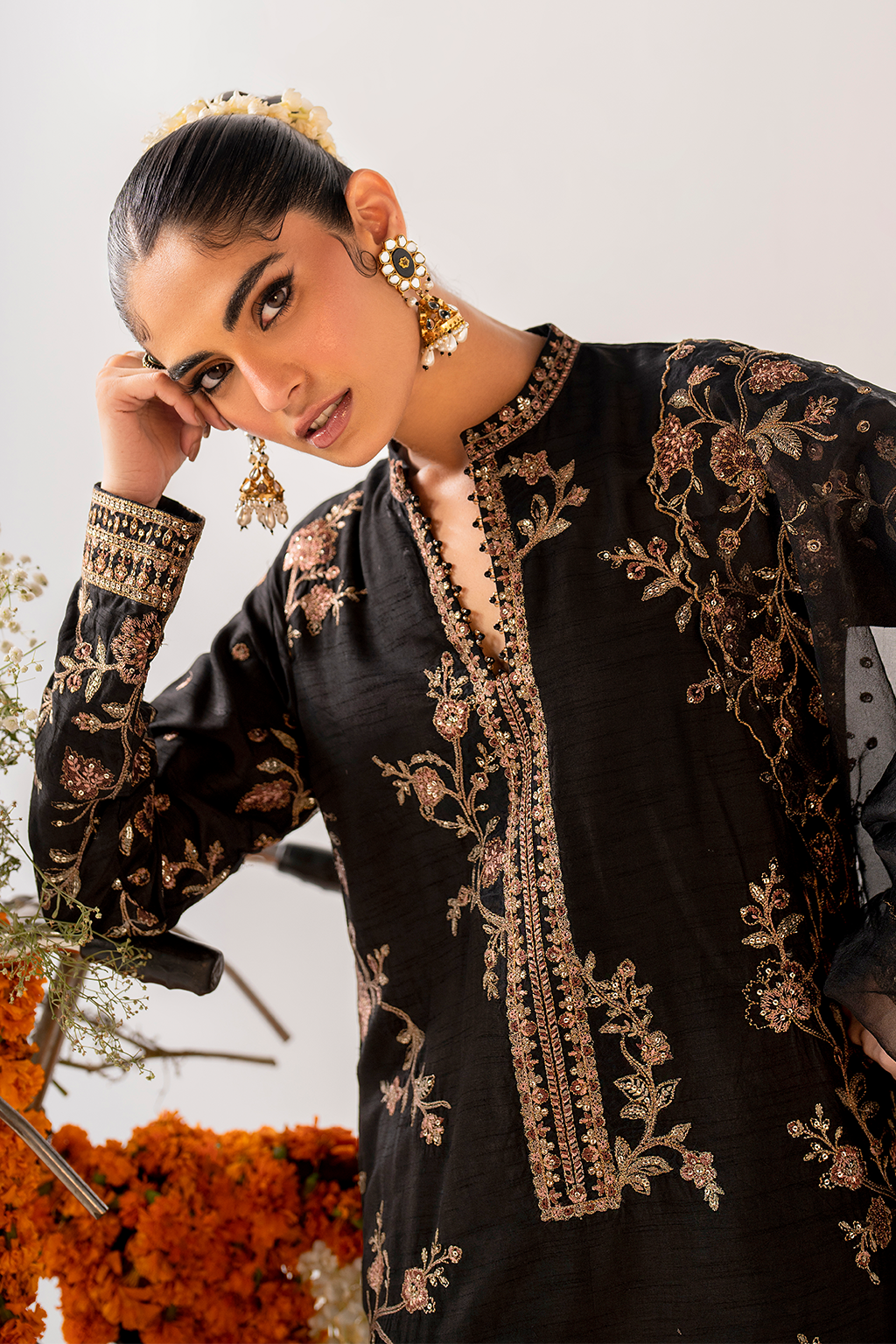 IRS-23 Embroidered Rawsilk