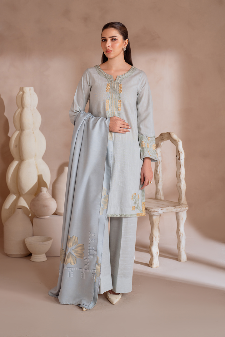 UE-369 Embroidered Khaddar