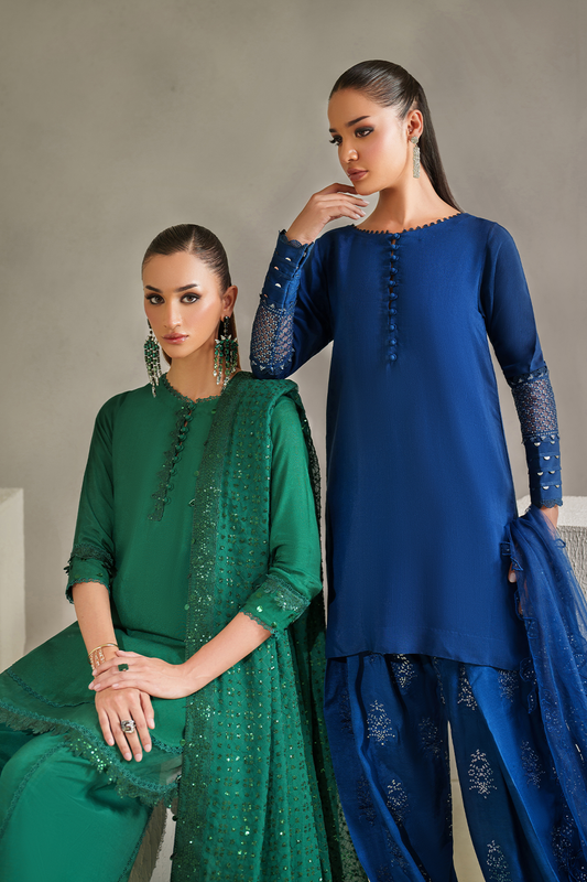 IP-337 Embroidered Rawsilk - Iznik