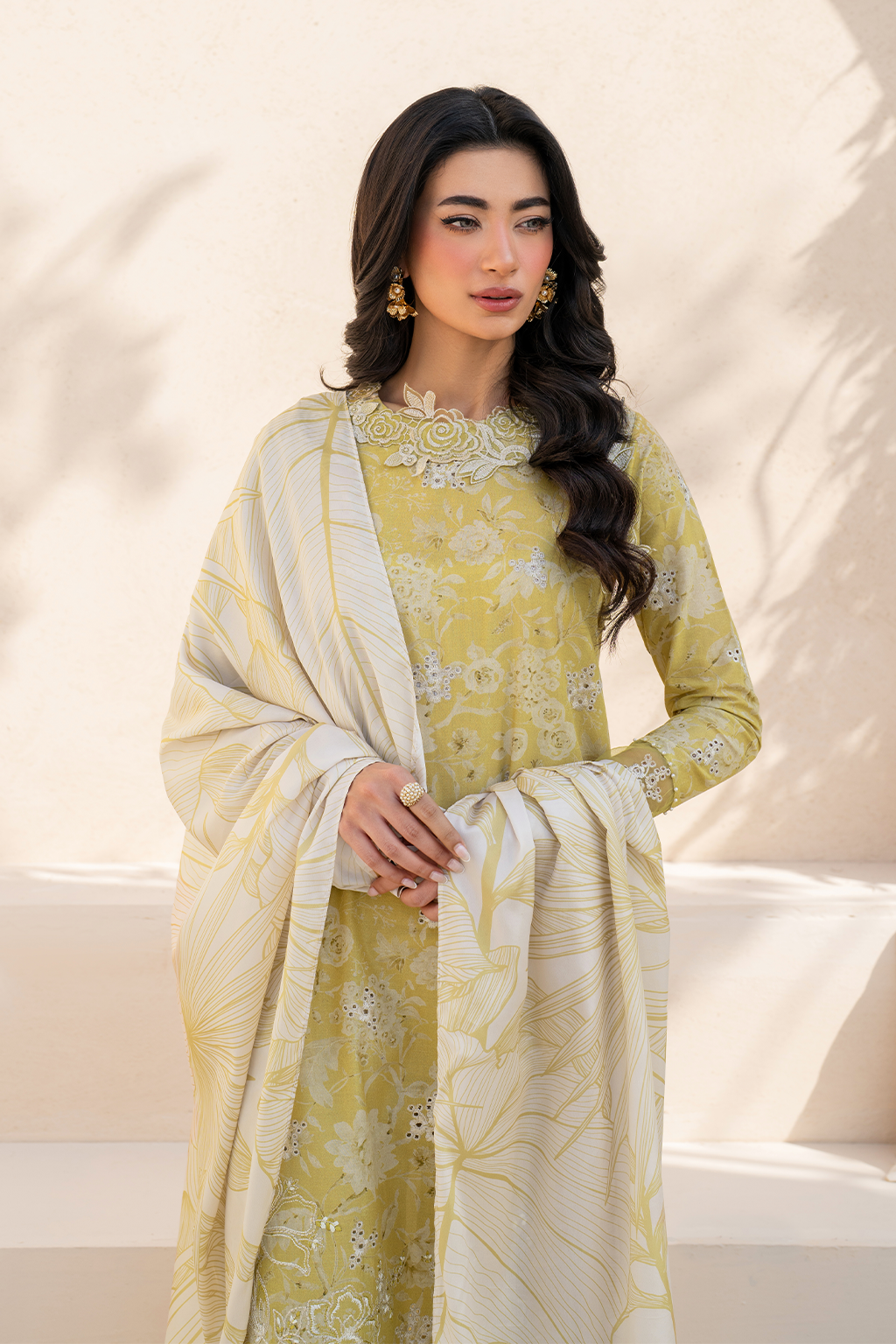 Embroidered Lawn dress - Iznik
