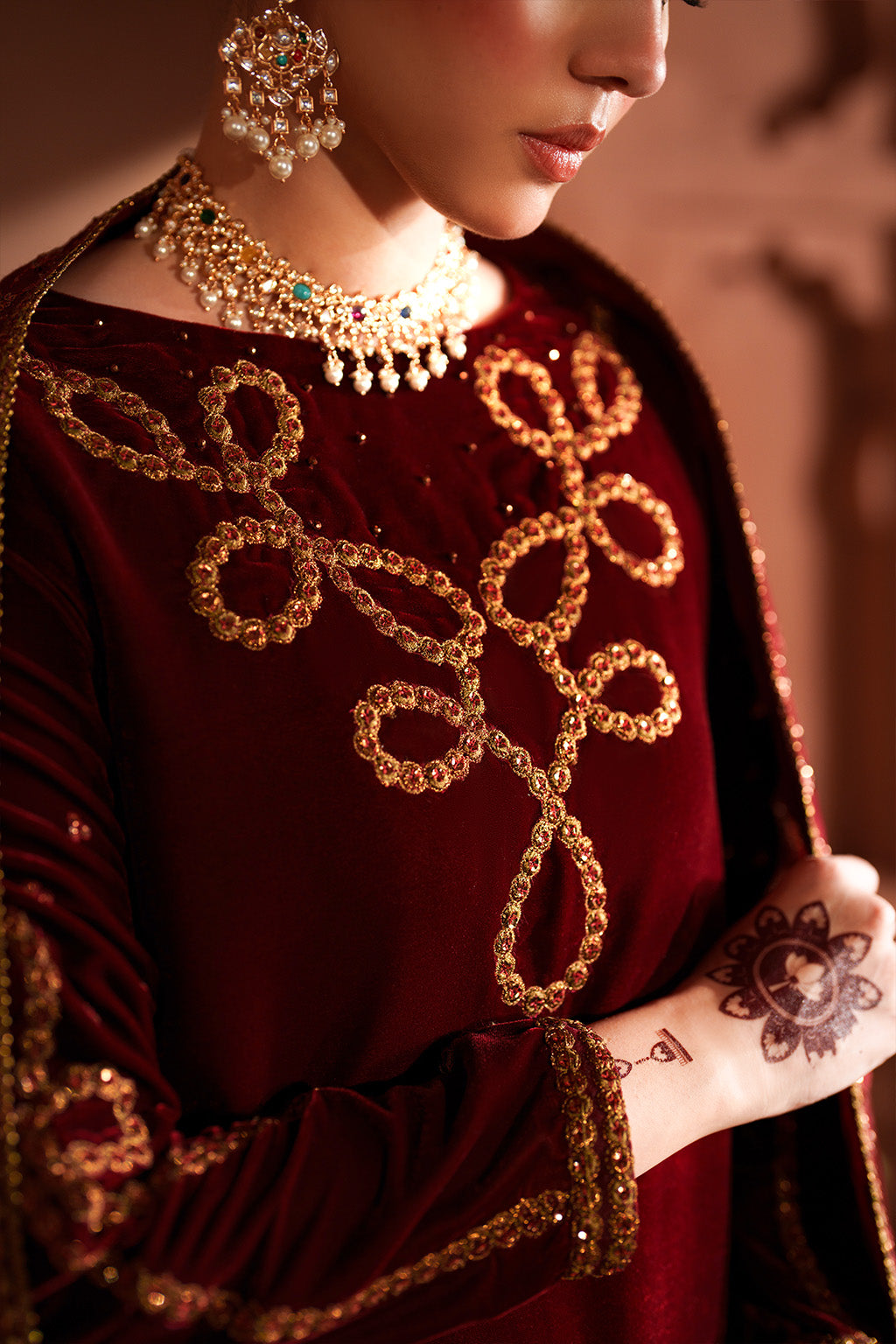 IV-58 Embroidered Velvet