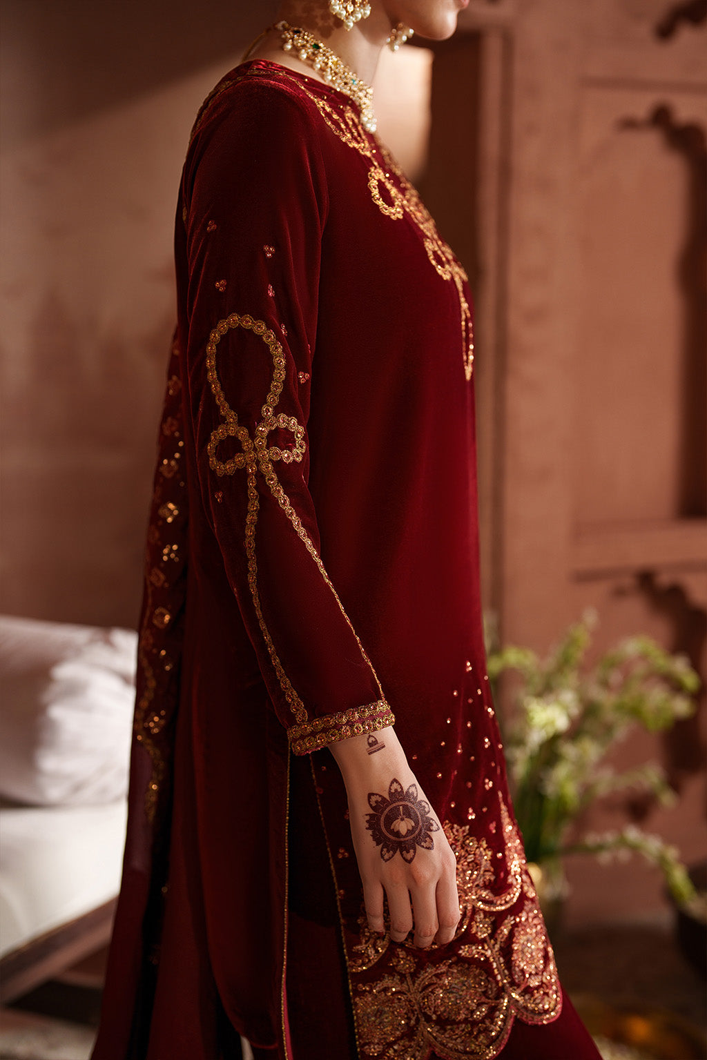 IV-58 Embroidered Velvet