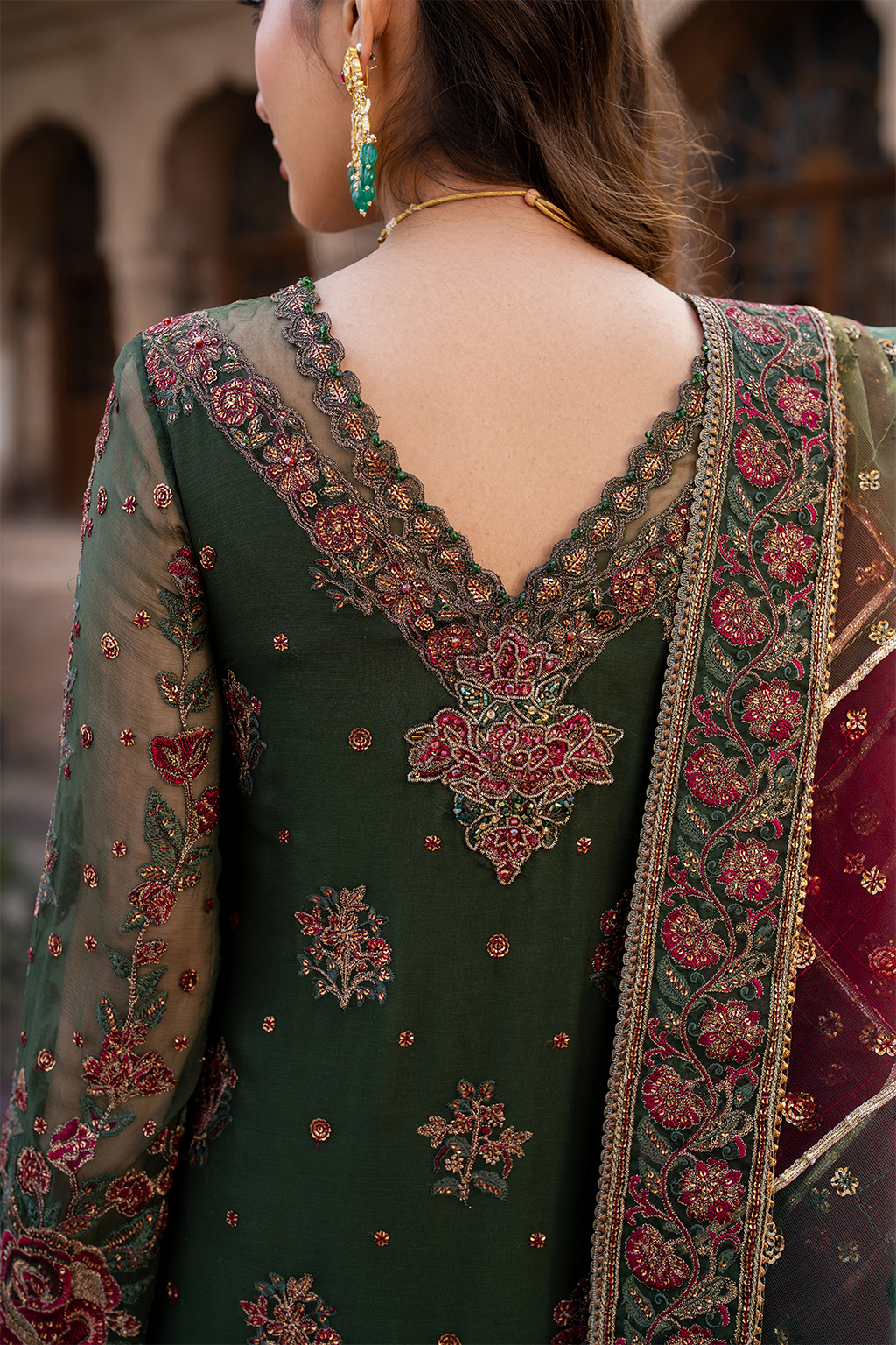 Embroidered Chiffon - Iznik
