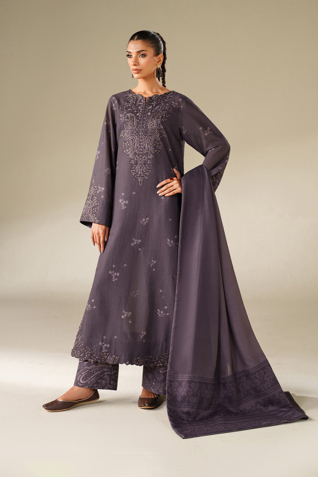 UE-558 Printed Khaddar - Iznik