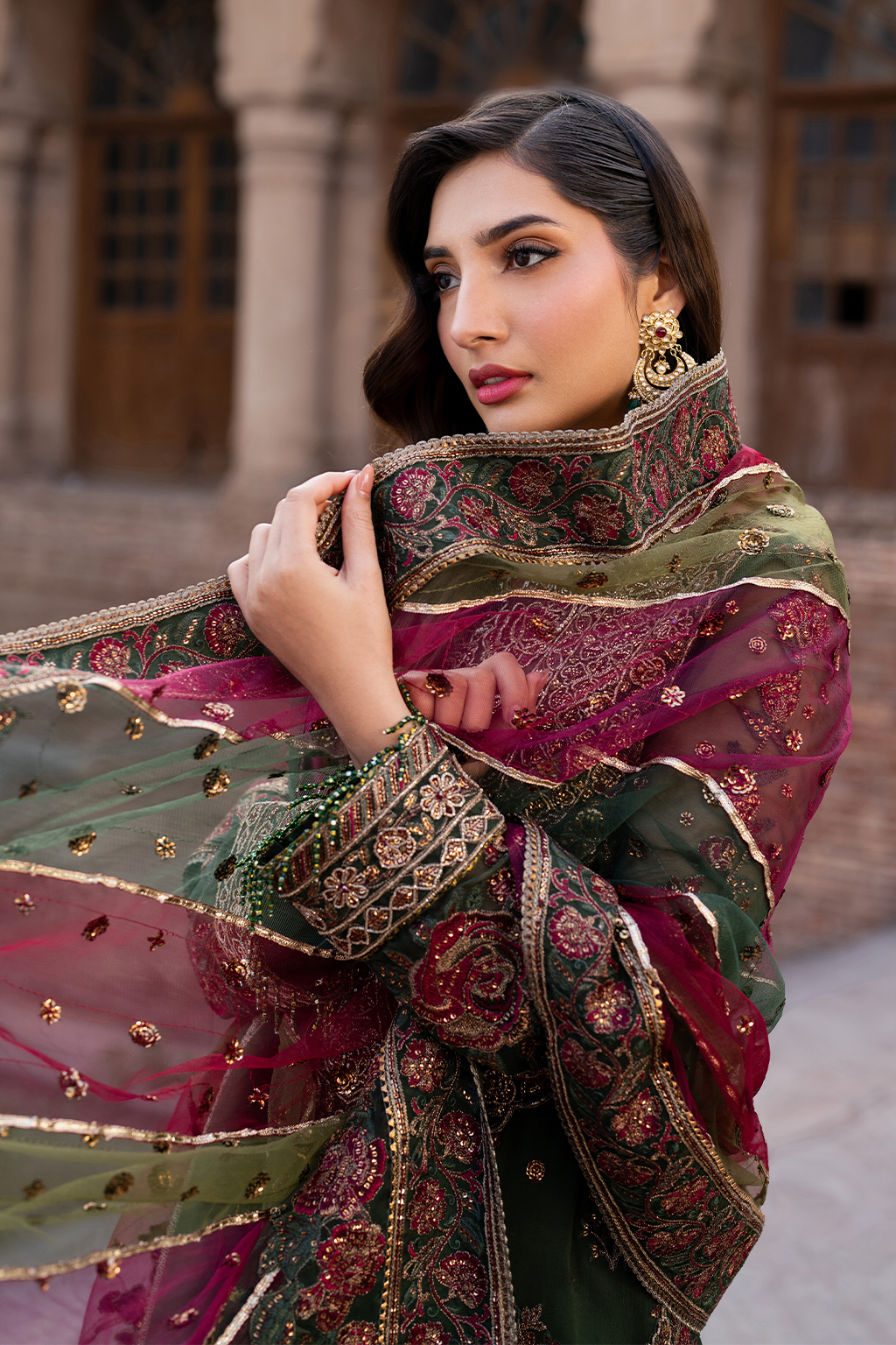 Embroidered Chiffon - Iznik