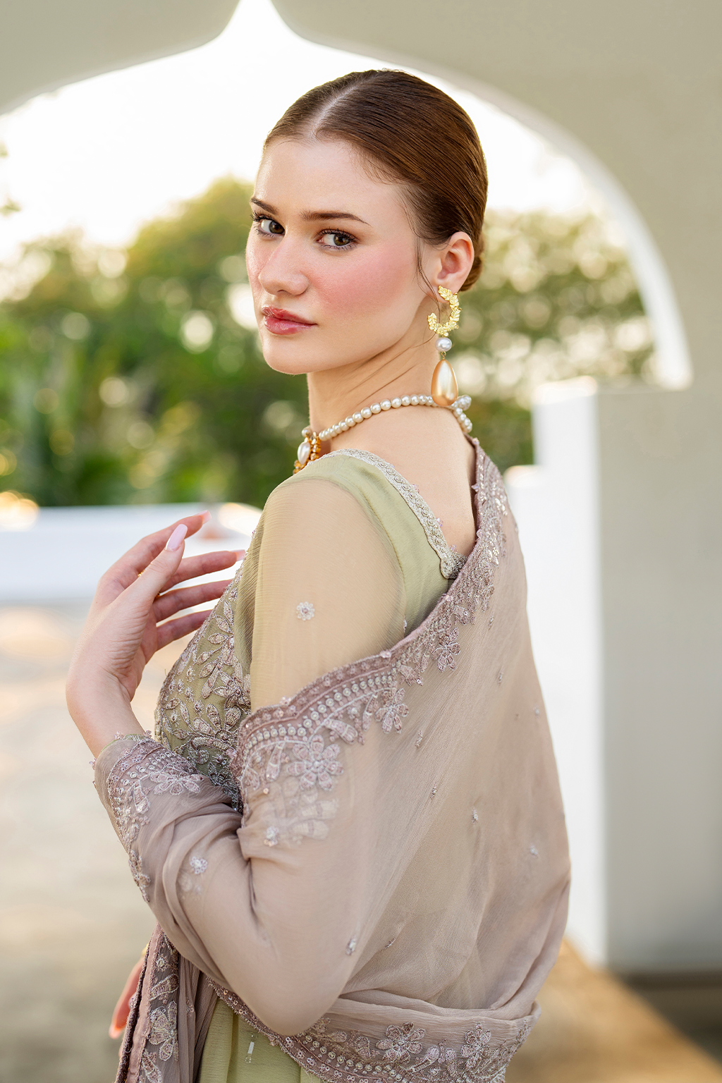 CC-68 Embroidered Chiffon - Iznik