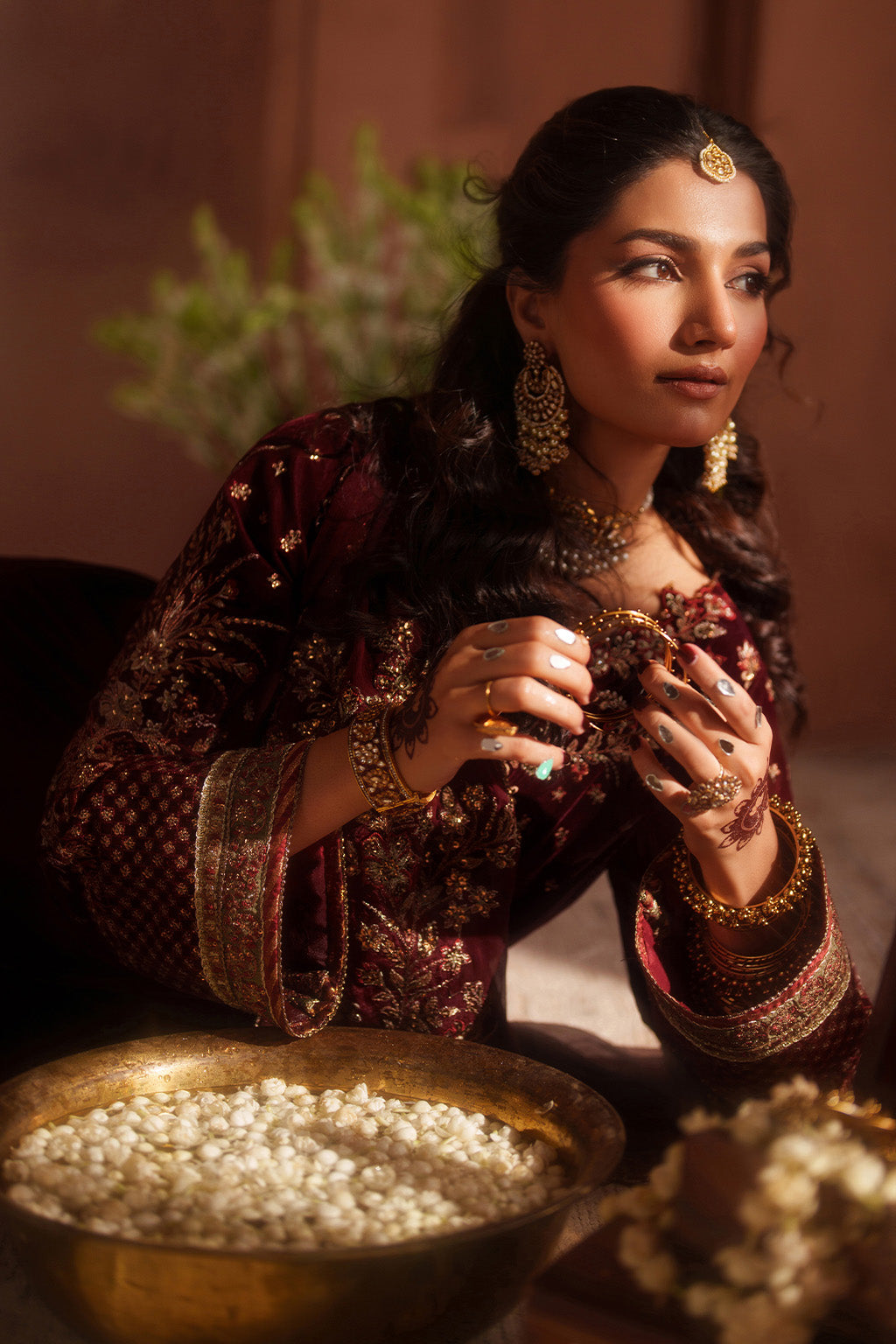 IV-55 Embroidered Velvet