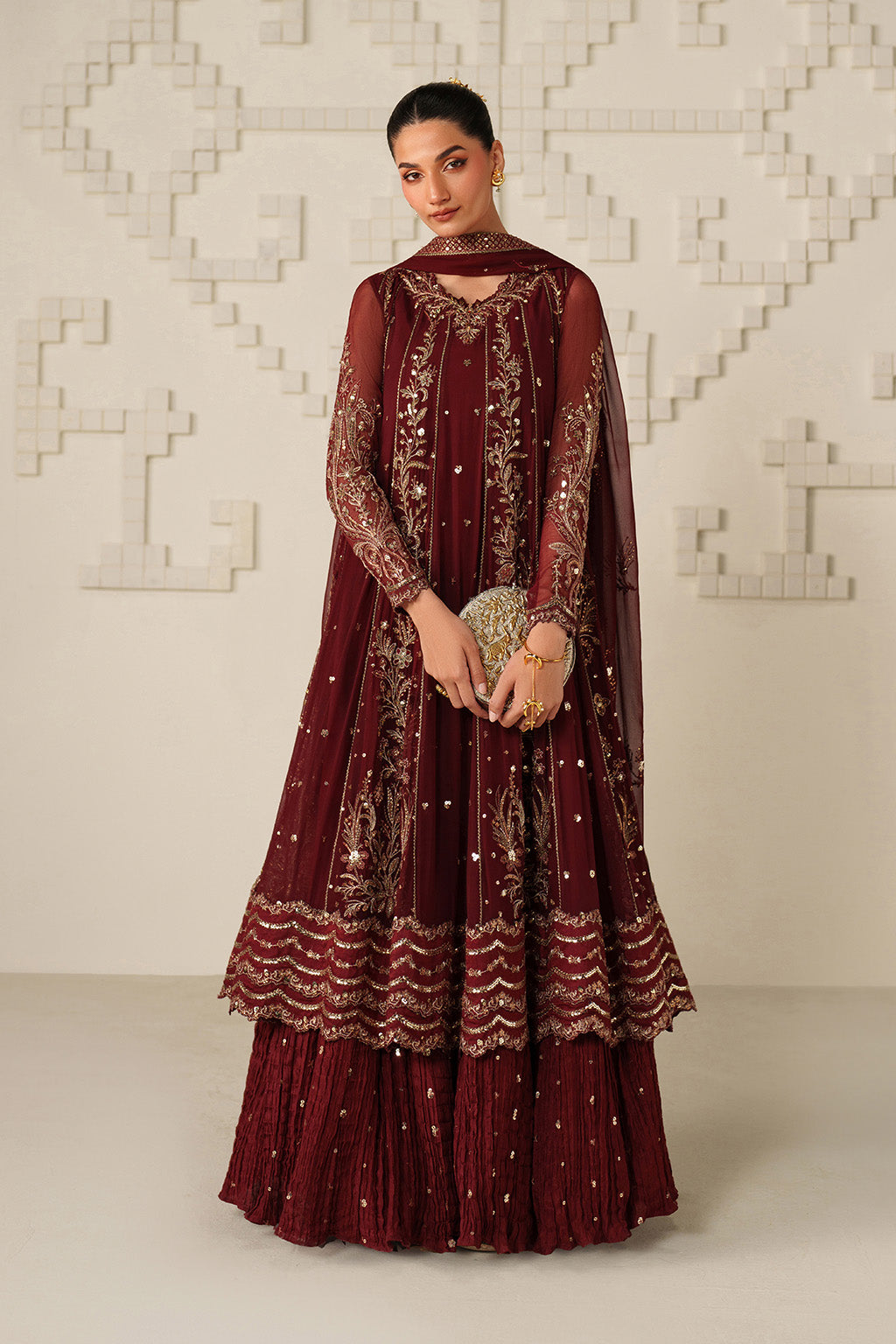 UE-622 Embroidered Chiffon