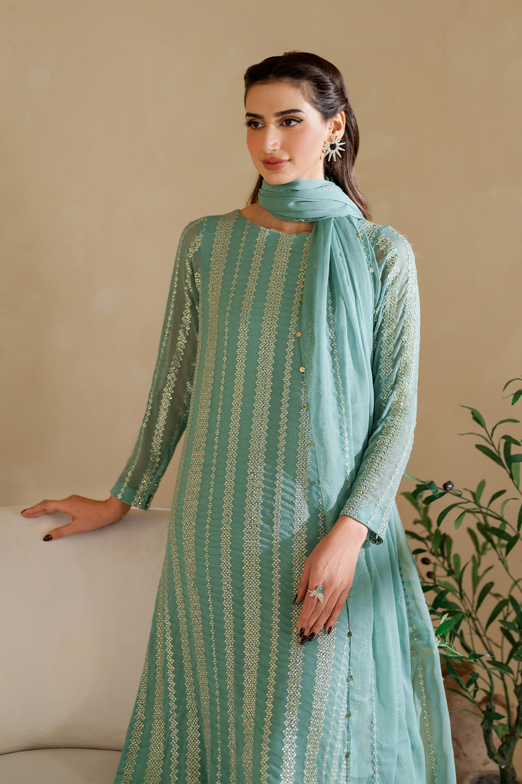 CC-54 Embroidered Chiffon