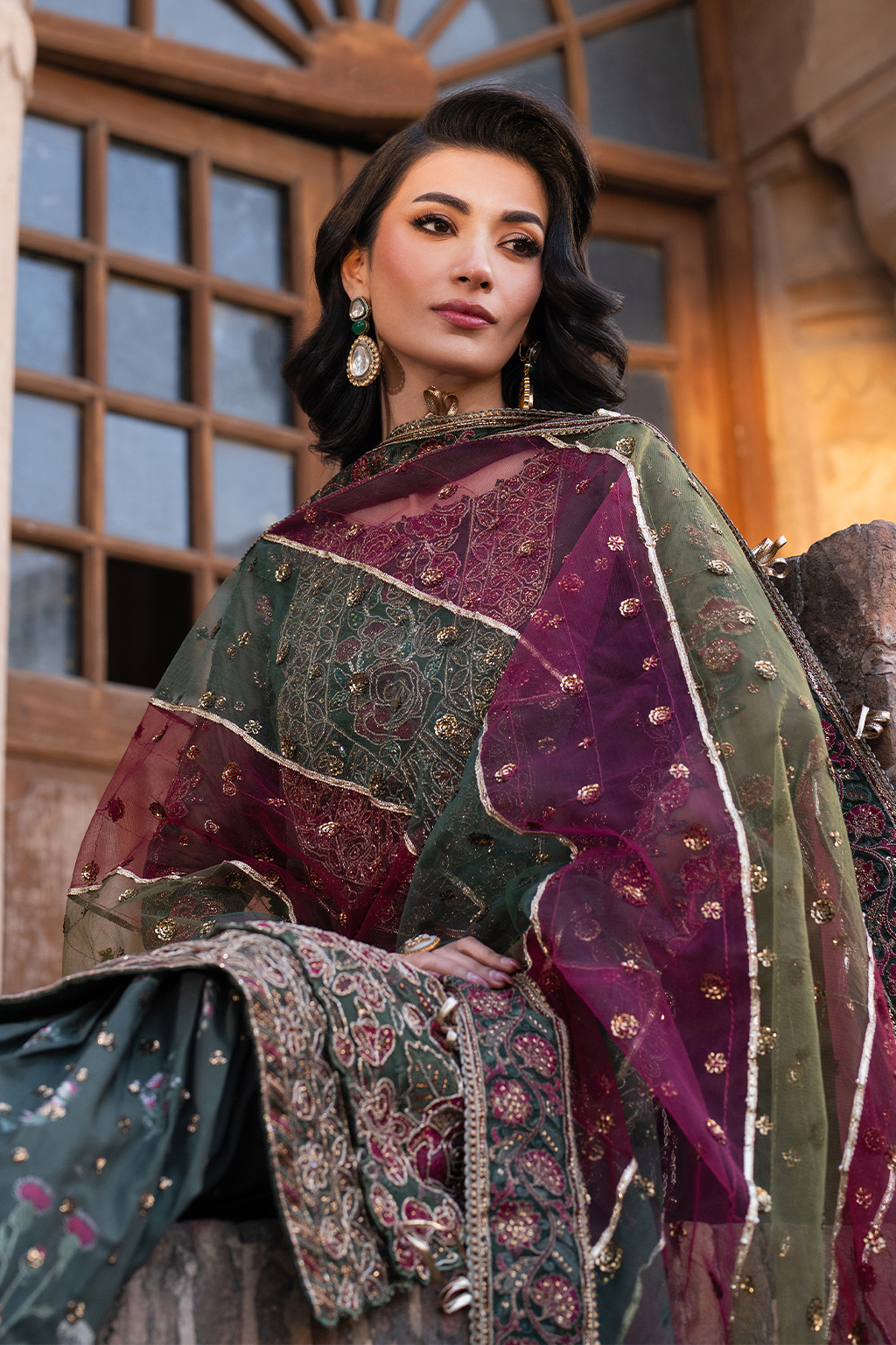 Embroidered Chiffon - Iznik