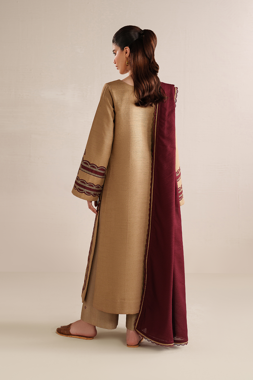 UE-583 Embroidered Khaddar