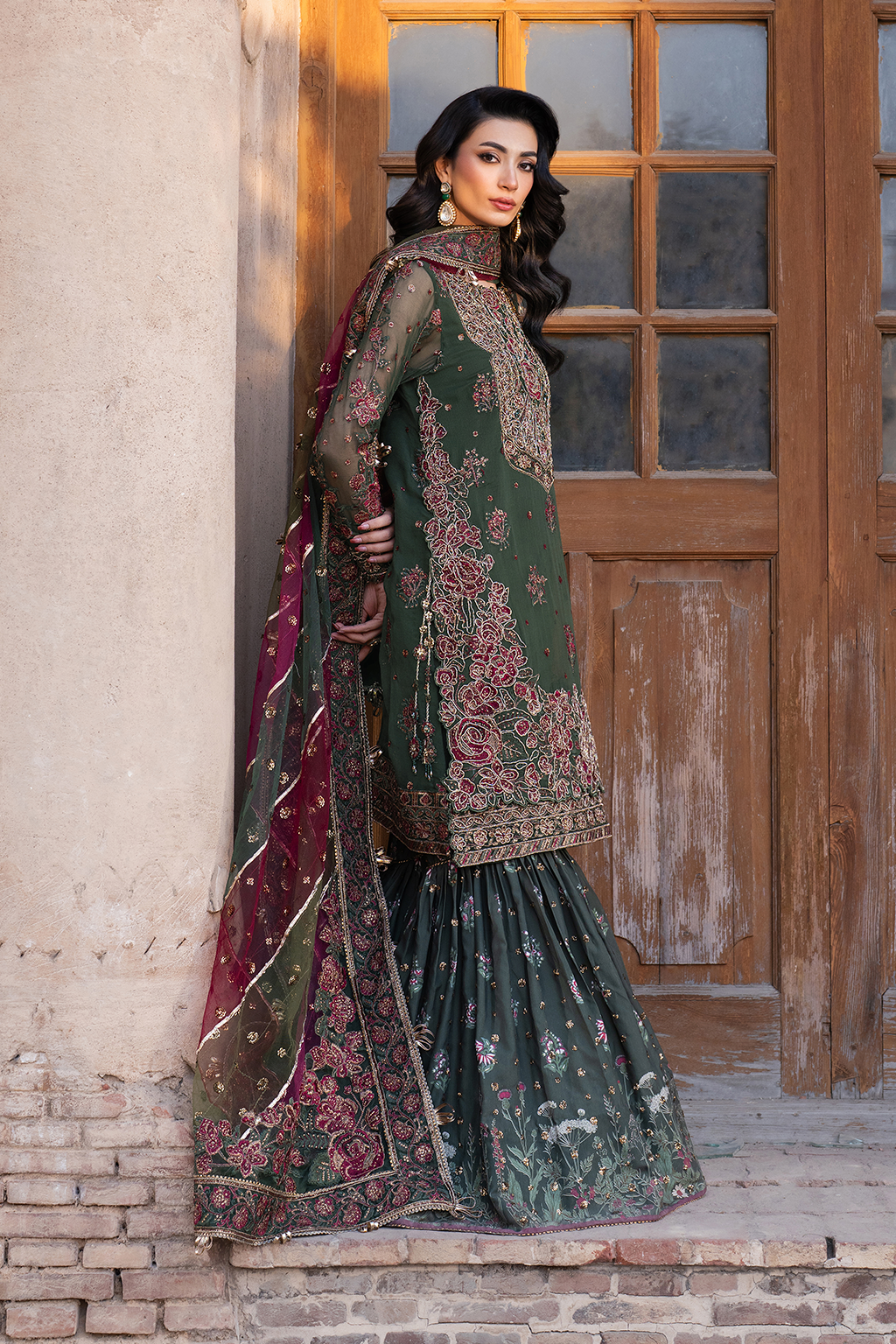 ILC-01 Embroidered Chiffon (Long Shirt & sharara)