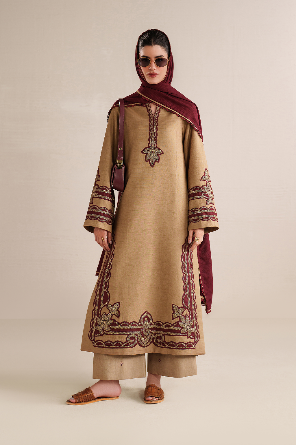 UE-583 Embroidered Khaddar Main image