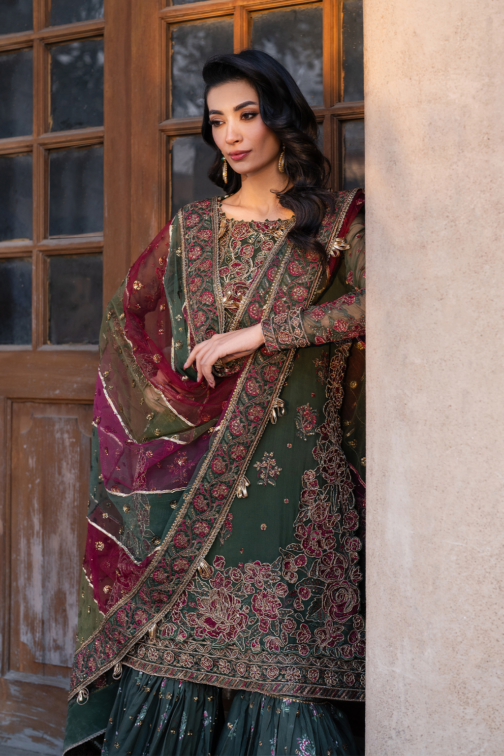 ILC-01 Embroidered Chiffon (Long Shirt & sharara)