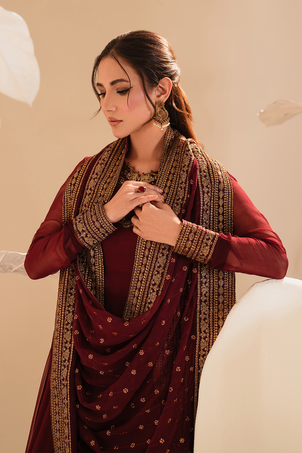 IP-277 Embroidered Chiffon - Iznik