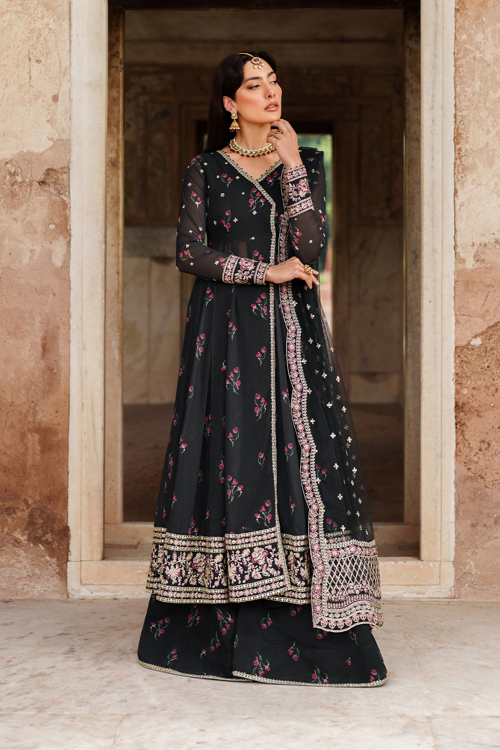 UE-550  Printed Chiffon - Iznik