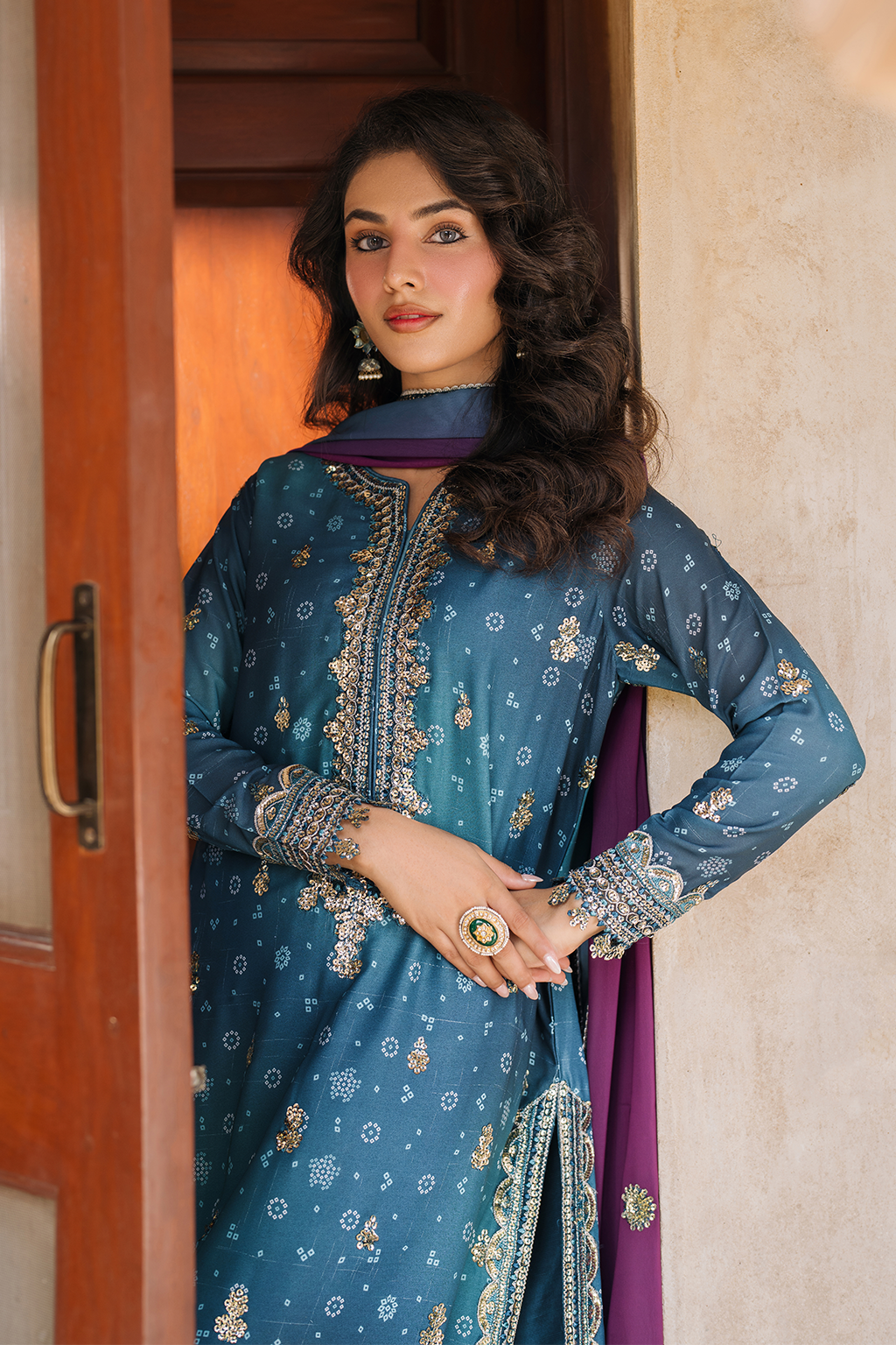 Embroidered Chiffon - Iznik