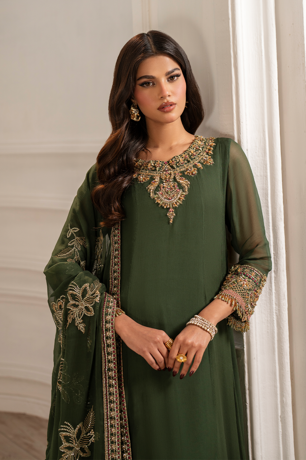 UE-416 Embroidered Chiffon