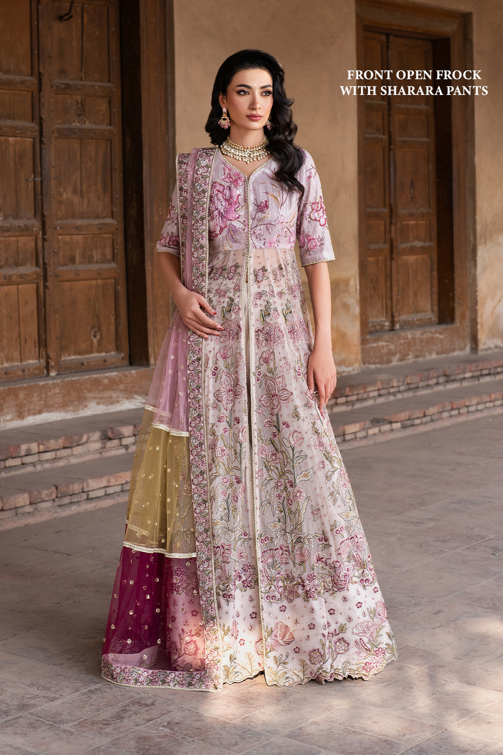 Embroidered Printed Silk - Iznik