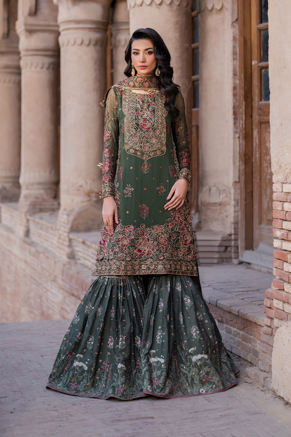 Embroidered Chiffon - Iznik
