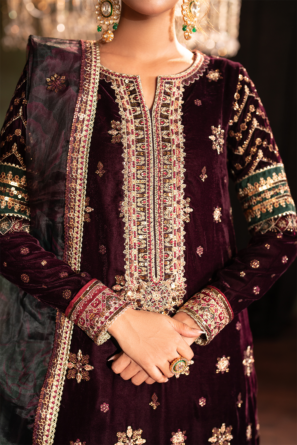 IV-43 Embroidered Velvet - Iznik