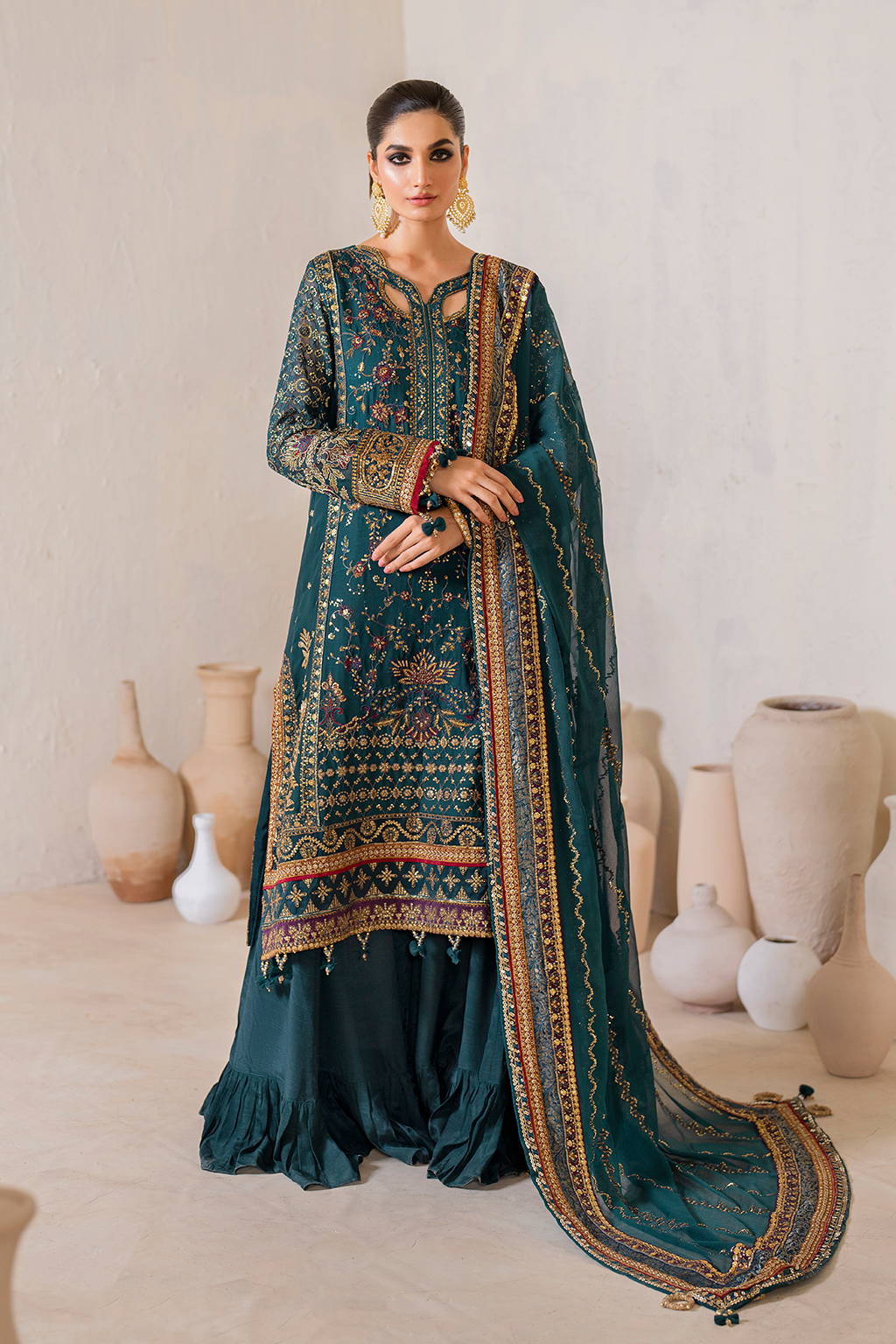 CC-46 Embroidered Chiffon - Iznik