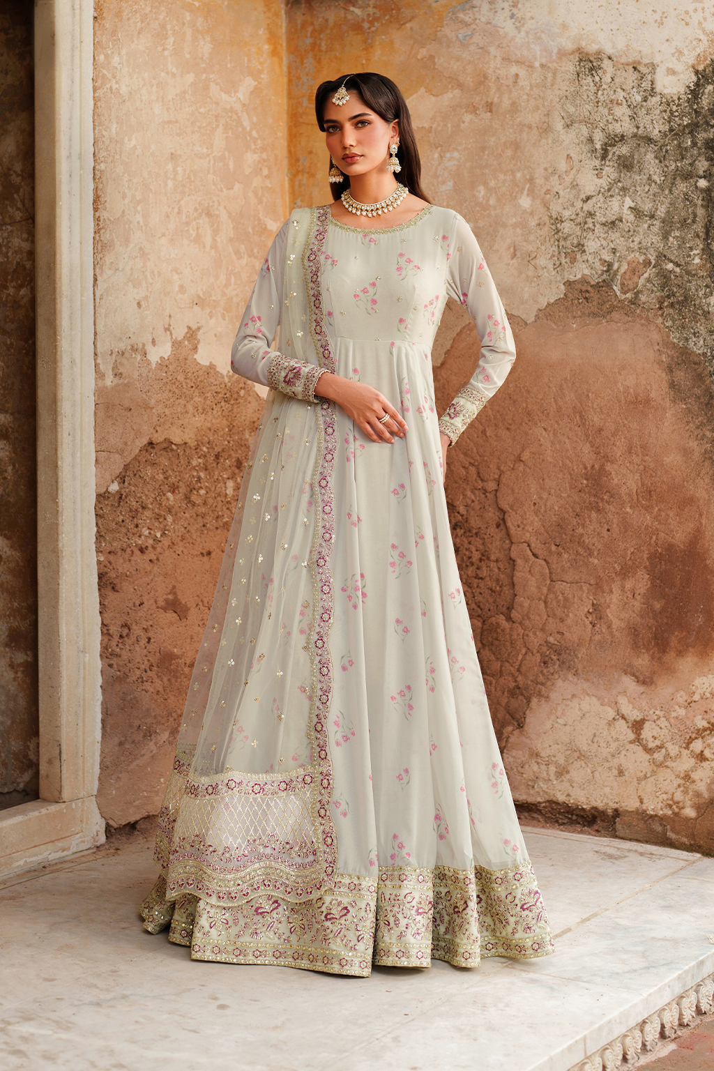 UE-551  Printed Chiffon - Iznik