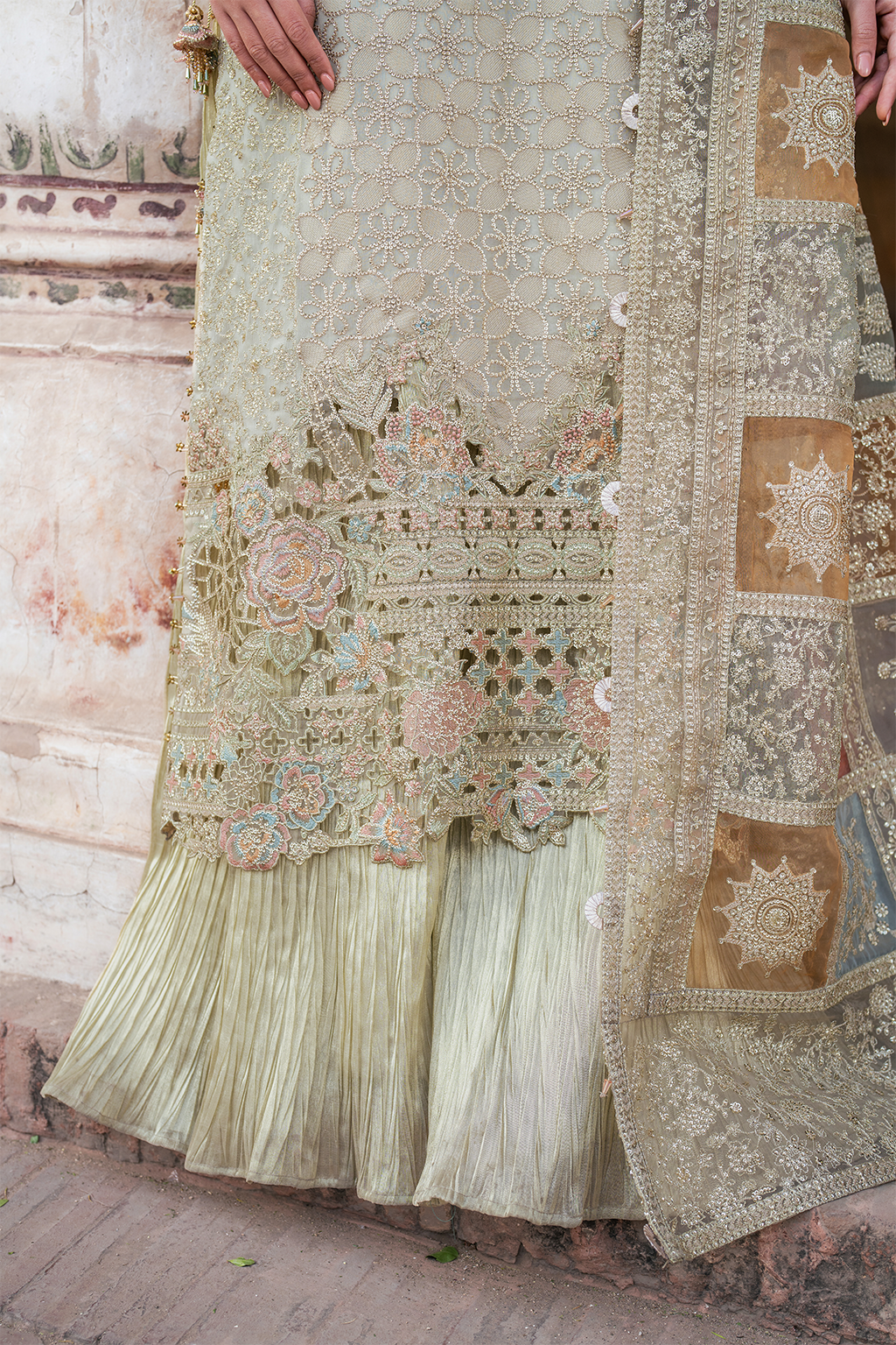 ILC-02 Embroidered Chiffon (Long shirt & Lehnga)